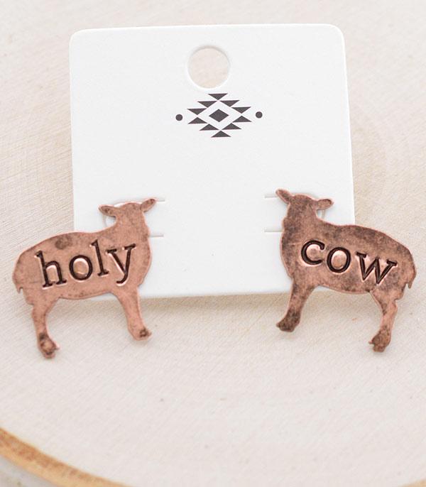 EARRINGS :: POST EARRINGS :: Wholesale Farm Animal Cow Post Earrings