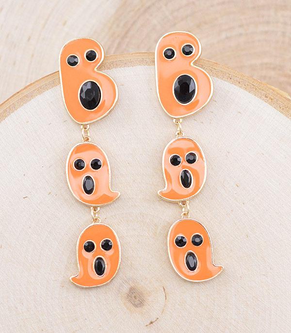 <font color=GREEN>HOLIDAYS</font> :: JEWELRY I BAGS :: Wholesale Halloween Boo Ghost Earrings