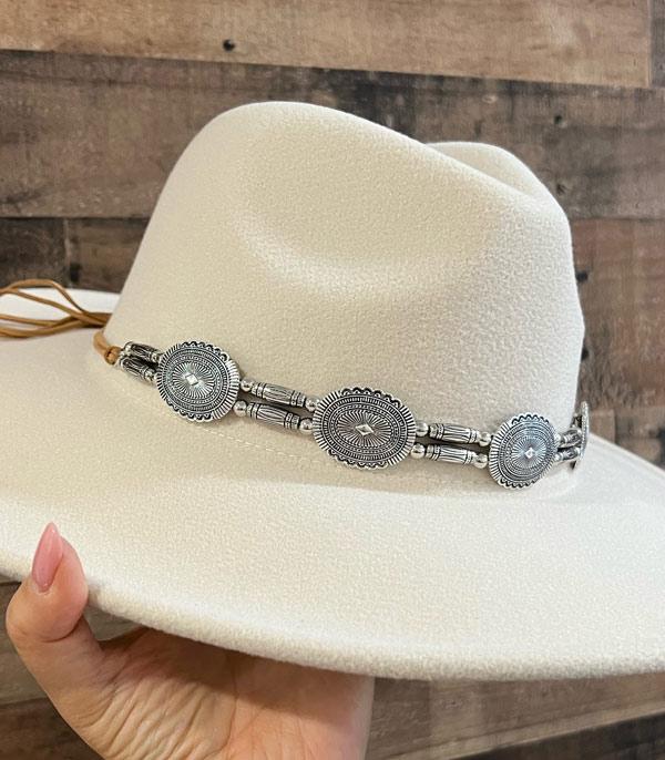HATS I HAIR ACC :: HAT ACCESSORIES :: Wholesale Tipi Western Concho Hat Band