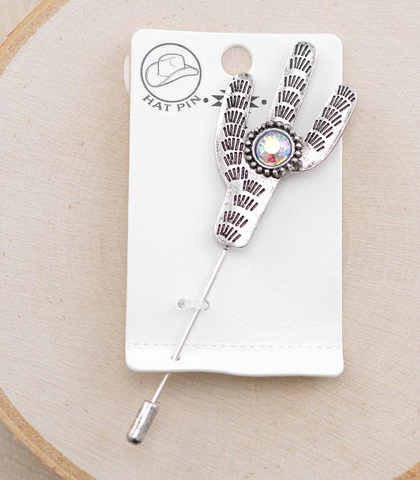 HATS I HAIR ACC :: HAT ACCESSORIES :: Wholesale Western Cactus Hat Pin