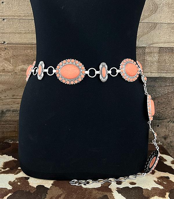 <font color=#FF6EC7>PINK COWGIRL</font> :: Wholesale Tipi Western Stone Concho Belt