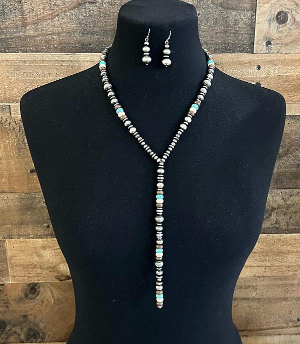 New Arrival :: Wholesale Western Navajo Pearl Bead Necklace