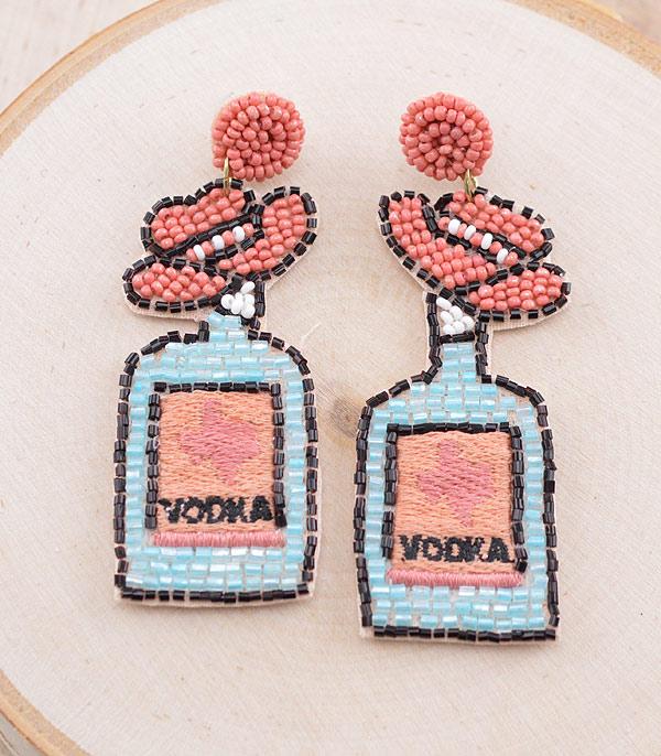 EARRINGS :: TRENDY EARRINGS :: Wholesale Seed Bead Vodka Earrings