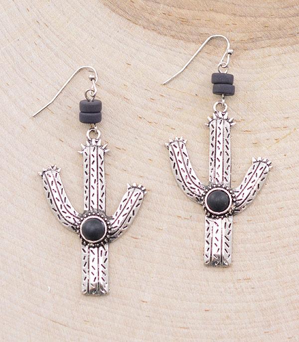 EARRINGS :: WESTERN HOOK EARRINGS :: Wholesale Western Cactus Earrings