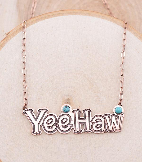 New Arrival :: Wholesale Western Yeehaw Letter Necklace