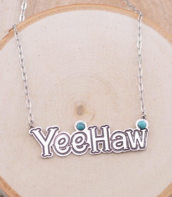 NECKLACES :: CHAIN WITH PENDANT :: Wholesale Western Yeehaw Letter Necklace