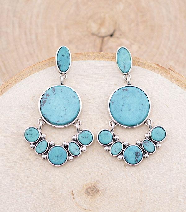 EARRINGS :: WESTERN POST EARRINGS :: Wholesale Western Turquoise Dangle Earrings