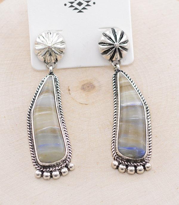 EARRINGS :: WESTERN POST EARRINGS :: Wholesale Western Semi Stone Concho Post Earrings