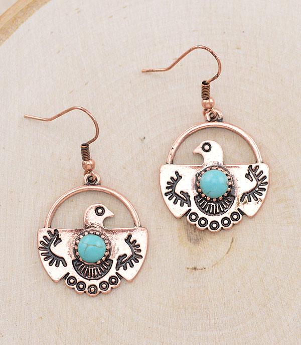 EARRINGS :: WESTERN HOOK EARRINGS :: Wholesale Western Thunderbird Dangle Earrings