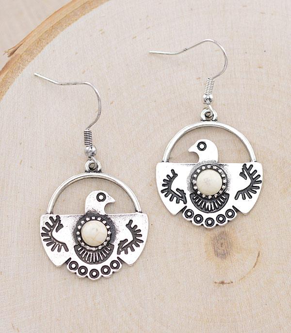 EARRINGS :: WESTERN HOOK EARRINGS :: Wholesale Western Thunderbird Dangle Earrings