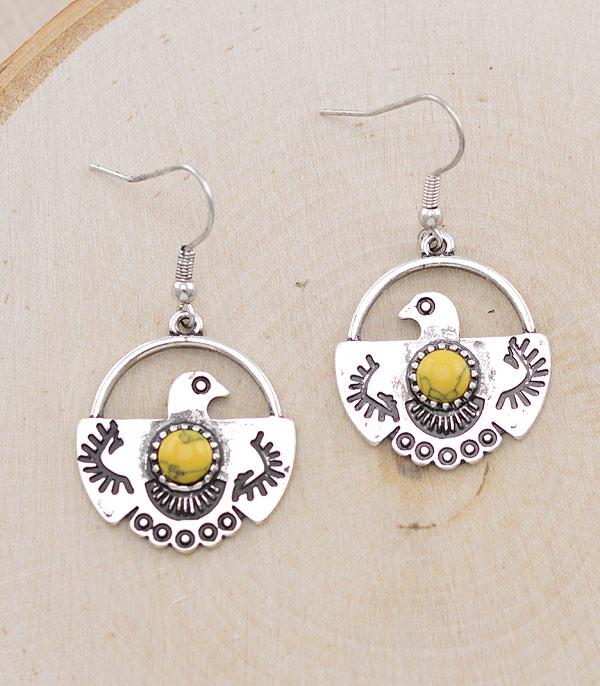 EARRINGS :: WESTERN HOOK EARRINGS :: Wholesale Western Thunderbird Dangle Earrings