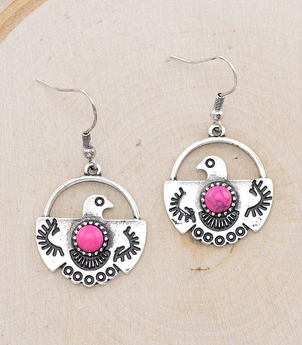 EARRINGS :: WESTERN HOOK EARRINGS :: Wholesale Western Thunderbird Dangle Earrings