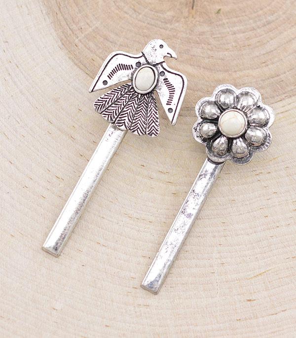 HATS I HAIR ACC :: HAIR ACCESSORIES :: Wholesale Western Thunderbird Alligator Hair Clips