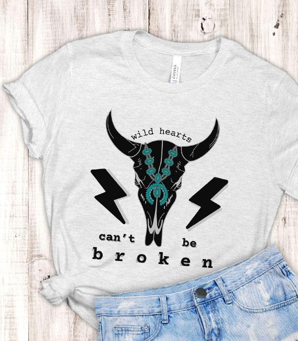 GRAPHIC TEES :: GRAPHIC TEES :: Wholesale Wild Hearts Skull Lightning Tshirt