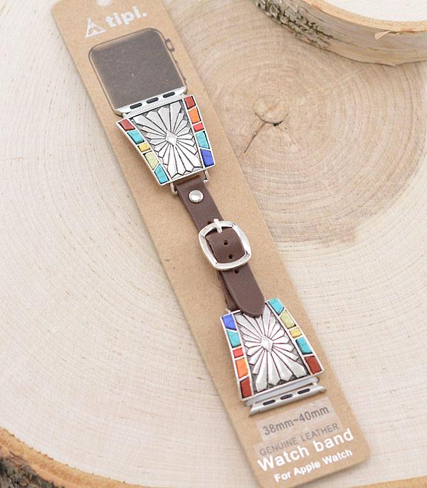 <font color=BLUE>WATCH BAND/ GIFT ITEMS</font> :: SMART WATCH BAND :: Wholesale Tipi Western Turquoise Watch Band
