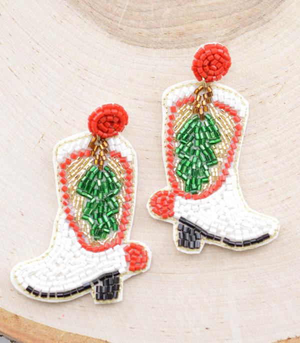 New Arrival :: Wholesale Christmas Cowboy Boots Earrings