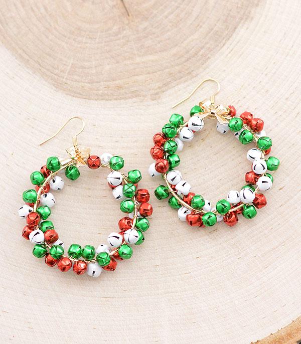 <font color=GREEN>HOLIDAYS</font> :: JEWELRY I BAGS :: Wholesale Christmas Wreath Earrings