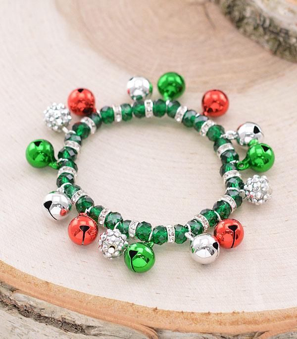<font color=GREEN>SEASONAL</font> :: Wholesale Christmas Jingle Bell Charm Bracelet