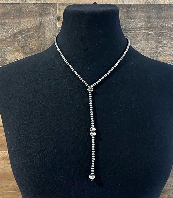 New Arrival :: Wholesale Western Navajo Pearl Bead Y Necklace