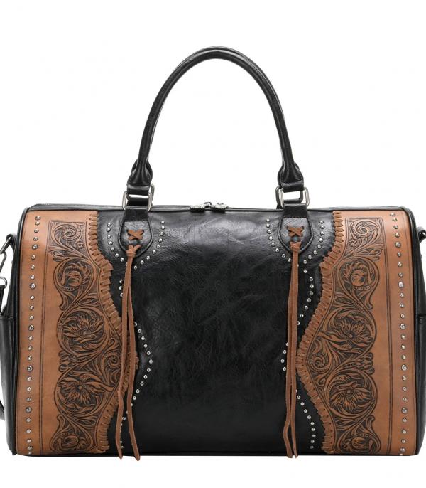 New Arrival :: Wholesale Trinity Ranch Tooled Weekender Bag