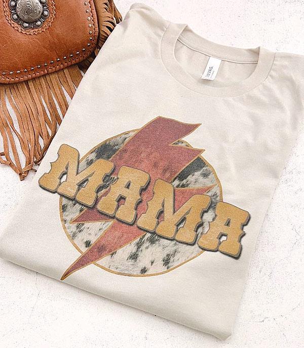 GRAPHIC TEES :: GRAPHIC TEES :: Wholesale Cowhide Mama Lightning Bolt Tshirt