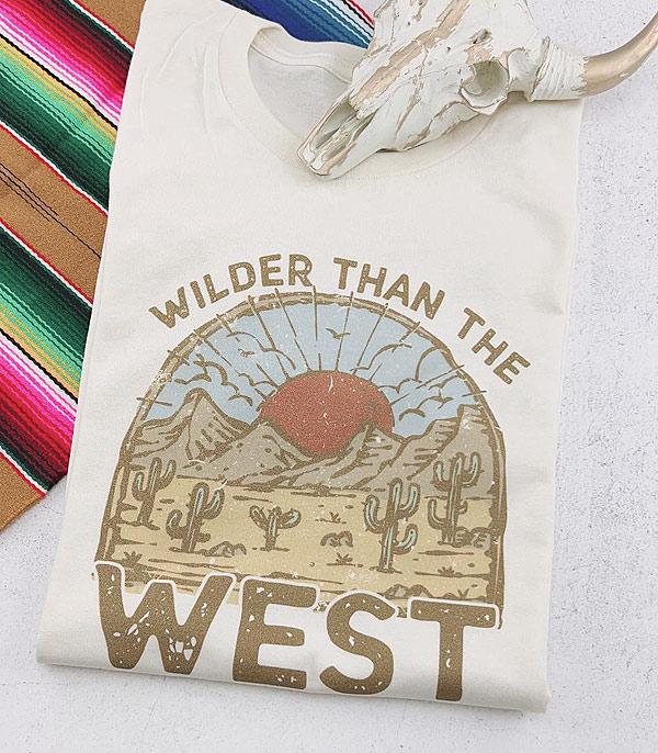 New Arrival :: Wholesale Wilder Than The West Western Tshirt