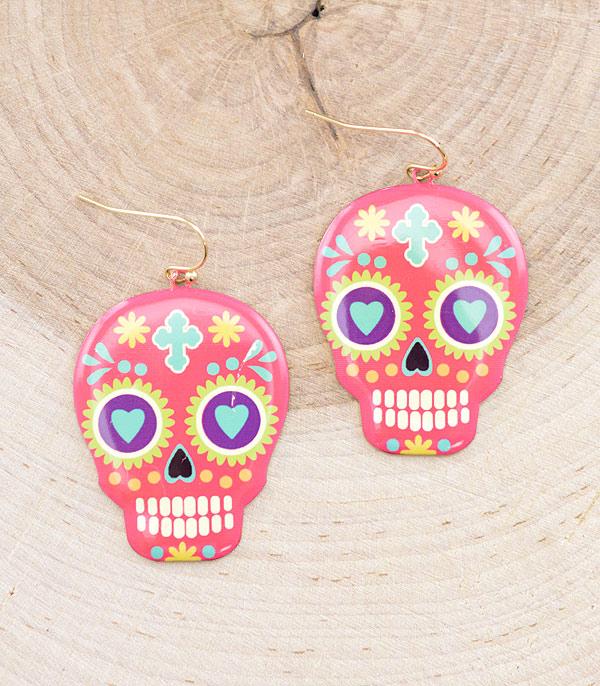 <font color=GREEN>HOLIDAYS</font> :: JEWELRY I BAGS :: Wholesale Sugar Skull Earrings