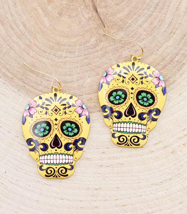 <font color=GREEN>HOLIDAYS</font> :: Wholesale Sugar Skull Earrings