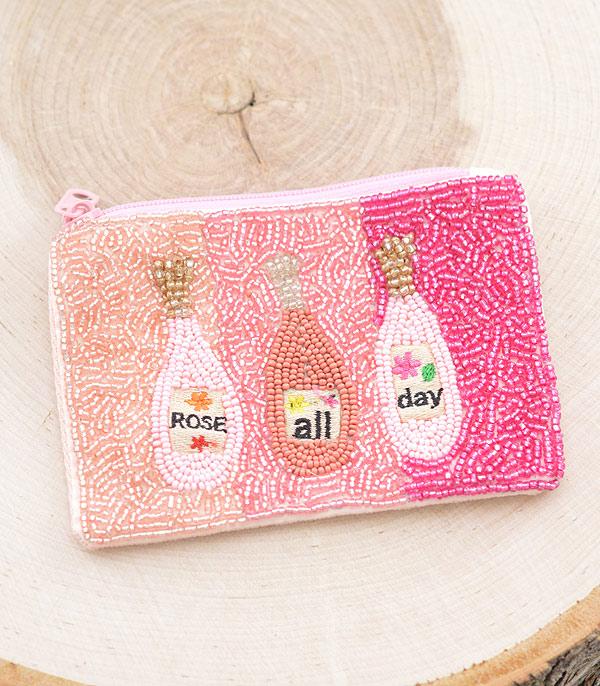 New Arrival :: Wholesale Rose All Day Beaded Coin Purse