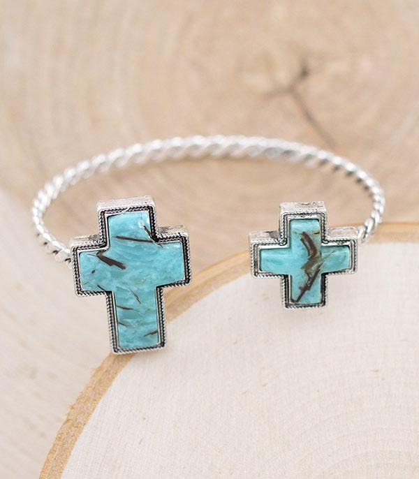 New Arrival :: Wholesale Western Turquoise Cross Bracelet