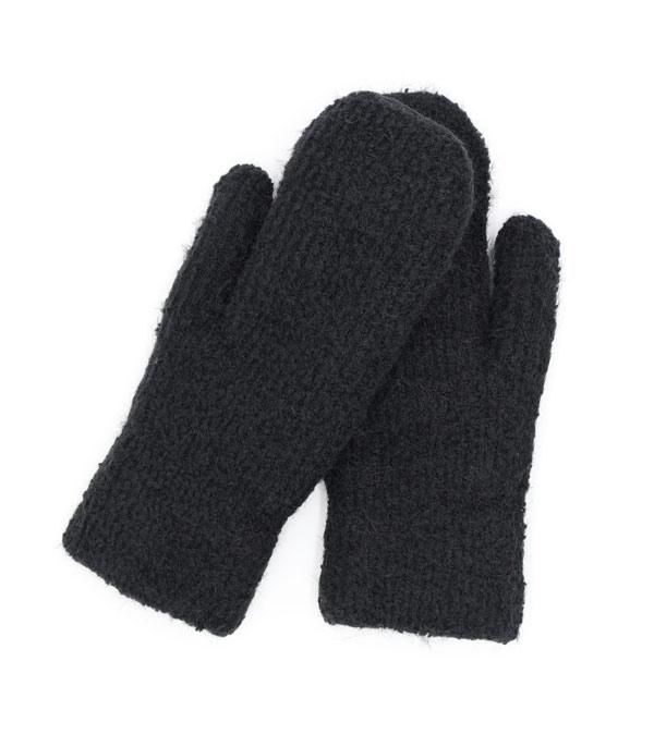 New Arrival :: Wholesale Fuzzy Soft Ribbed Winter Mittens