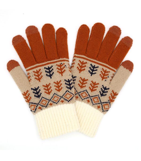 GLOVES :: Wholesale Smart Touch Winter Knit Gloves