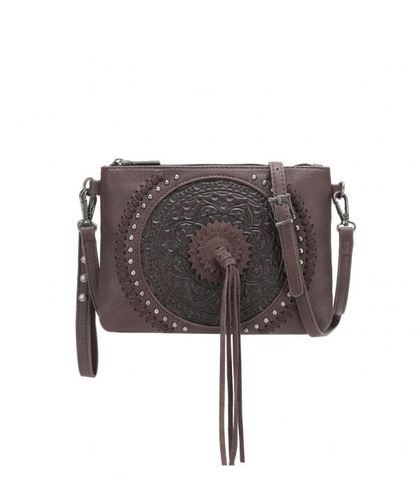 New Arrival :: Wholesale Montana West Tooled Clutch Crossbody Bag
