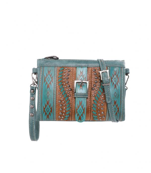 New Arrival :: Wholesale Montana West Aztec Clutch Crossbody Bag