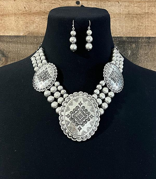 New Arrival :: Wholesale Western Concho Necklace Set