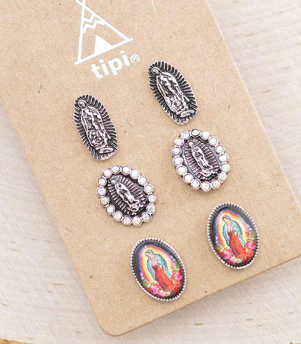 New Arrival :: Wholesale Lady Of Guadalupe Set Earrings