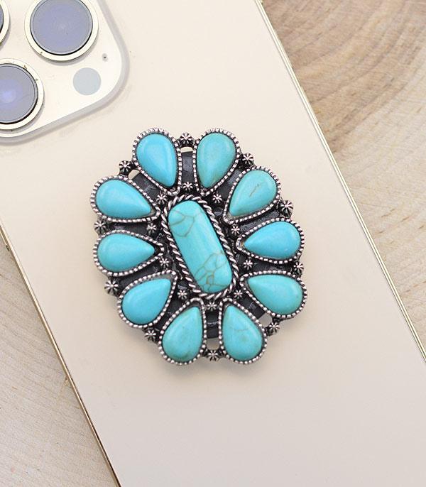 New Arrival :: Wholesale Tipi Western Turquoise Phone Grip
