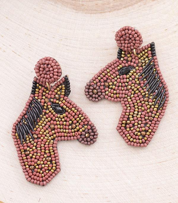 New Arrival :: Wholesale Beaded Horse Earrings