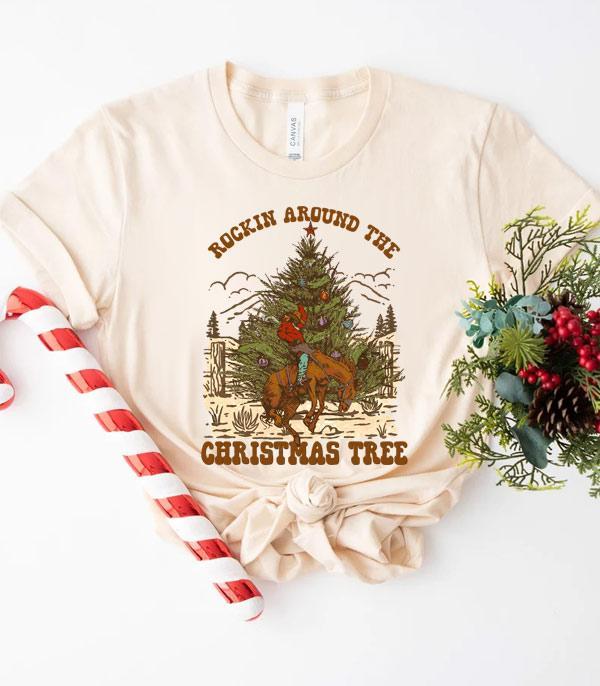 <font color=GREEN>SEASONAL</font> :: Wholesale Western Christmas Graphic Tshirt