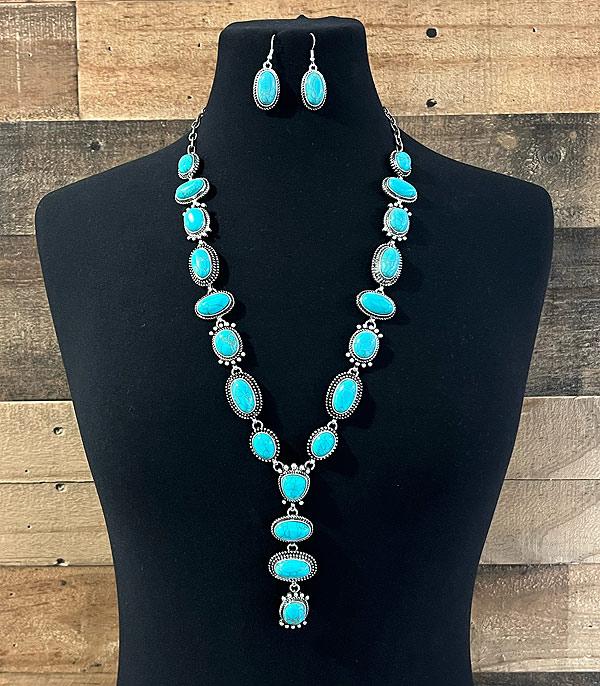 New Arrival :: Wholesale Tipi Western Turquoise Necklace Set