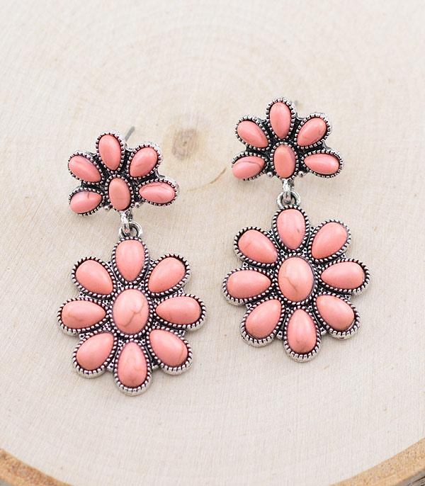 New Arrival :: Wholesale Tipi Western Semi Stone Earrings