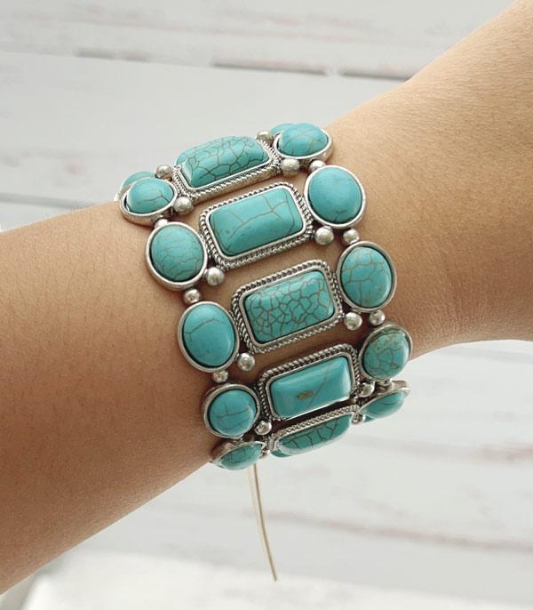 <font color=Turquoise>TURQUOISE JEWELRY</font> :: Wholesale Western Turquoise Semi Stone Bracelet