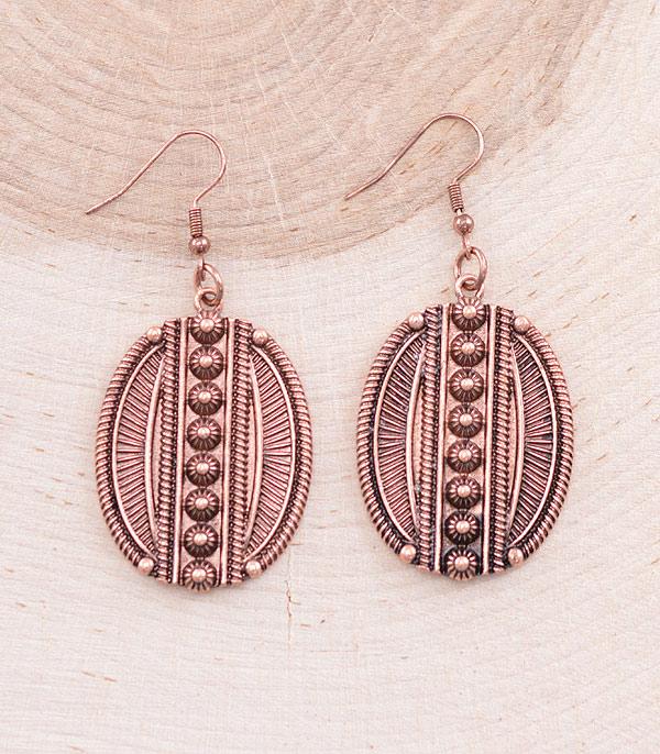 EARRINGS :: WESTERN HOOK EARRINGS :: Wholesale Tipi Western Concho Dangle Earrings