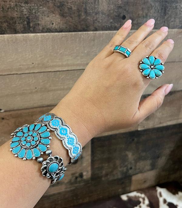 New Arrival :: Wholesale Tipi Western Turquoise Cuff Ring