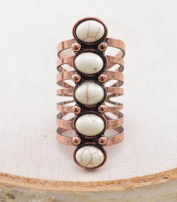RINGS :: Wholesale Tipi Western Semi Stone Statement Ring