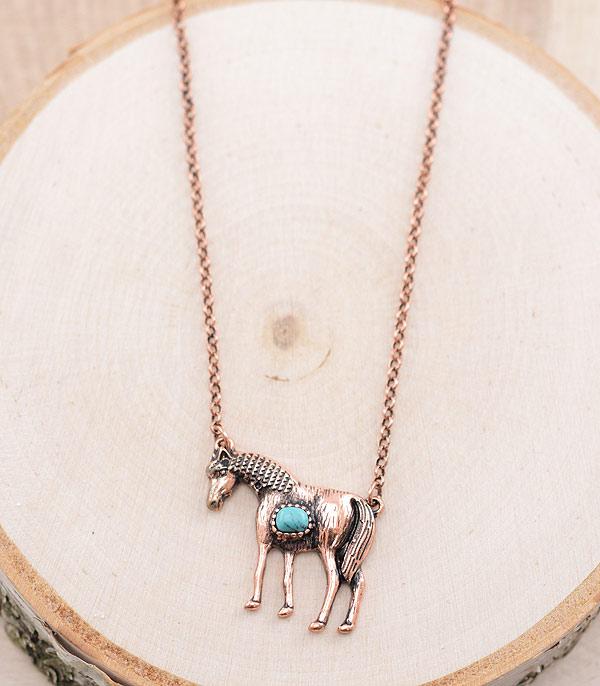 NECKLACES :: CHAIN WITH PENDANT :: Wholesale Western Horse Pendant Necklace