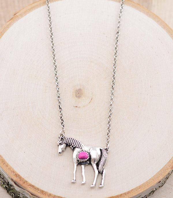 NECKLACES :: CHAIN WITH PENDANT :: Wholesale Western Horse Pendant Necklace