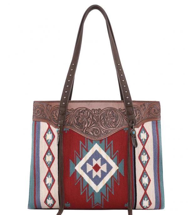New Arrival :: Wholesale Trinity Ranch Aztec Tapestery Tote