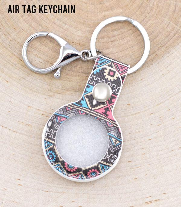 New Arrival :: Wholesale Aztec Print Air Tag Keychain