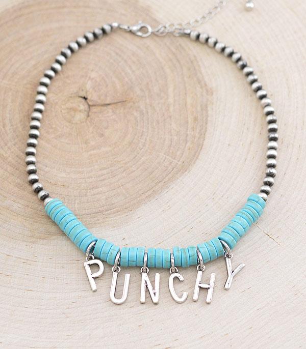 New Arrival :: Wholesale Western Punchy Letter Charm Necklace